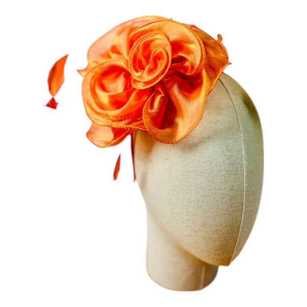 Women's Fascinator Headband & Clip Satin Net Hat Weddings Races Royal Ascot Prom