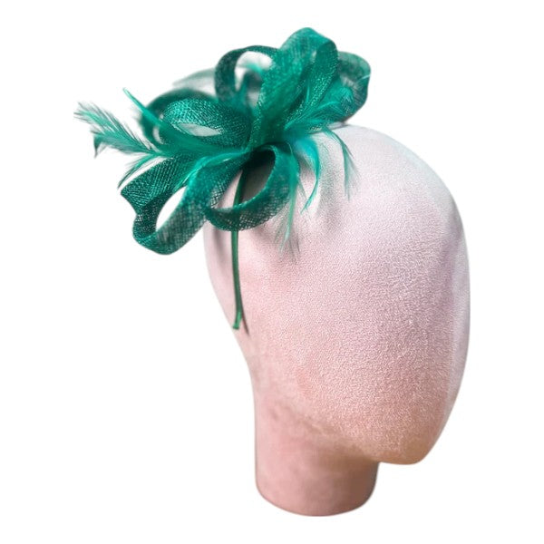 Womens Feather Loops Fascinator Headband & Clip Wedding Ladies Day Prom Royal Ascot Races