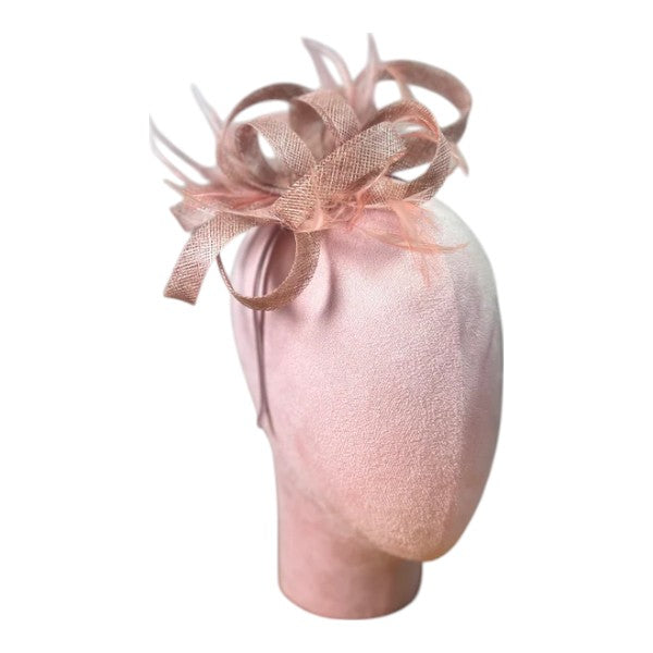 Womens Feather Loops Fascinator Headband & Clip Wedding Ladies Day Prom Royal Ascot Races