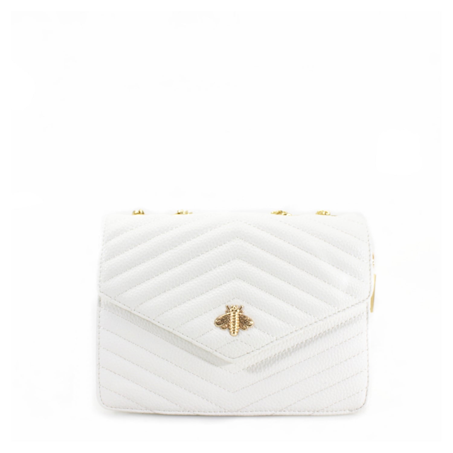 Women's Quilted Bee Crossbody Cross Over Satchel Bag