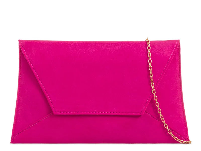 Suede Slim Envelope Clutch Bag Evening Prom Handbag For Women