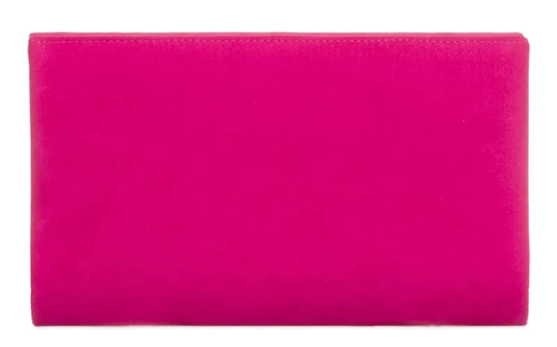 Womens Faux Suede Clutch Bags Decorated Flap Chain Ladies Party Wedding Handbag