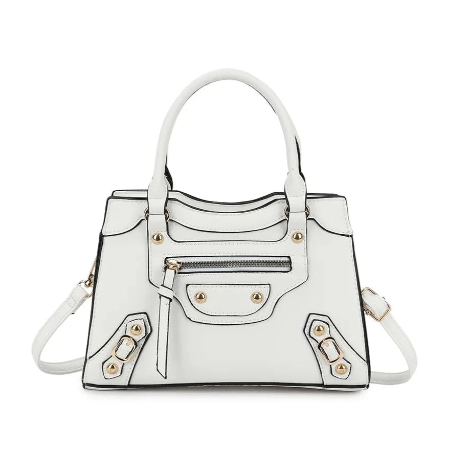 Women's Studded Grab Bag Top Handle Evening Wedding Party Shoulder Bag