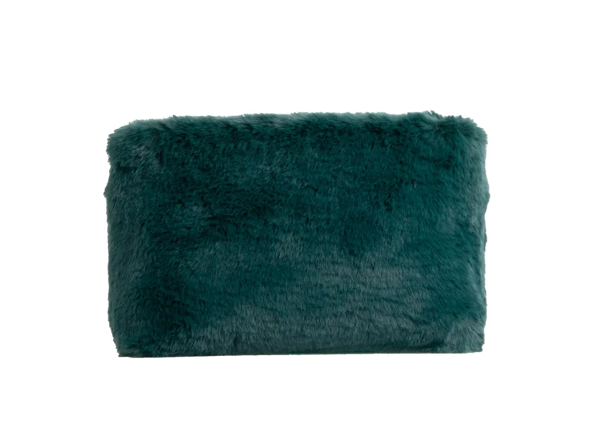 Ladies Soft Fluffy Feather Faux Fur Clutch Bag