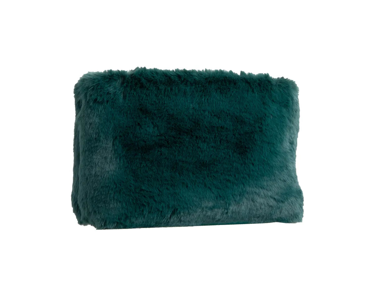 Ladies Soft Fluffy Feather Faux Fur Clutch Bag