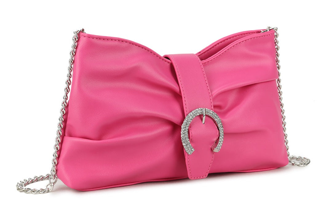 Zena Designer Faux Leather Shoulder/Clutch Bag