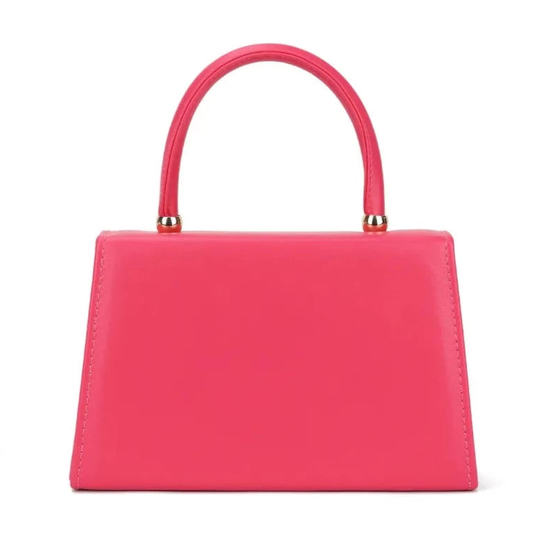 Women's Top Handle Faux Leather Clutch Bag Diamante Wedding Evening Bow Handbags