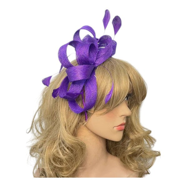 Elegant Looped Wedding Fascinator Clip/Headband Hat Ladies Day Races Royal Ascot UK