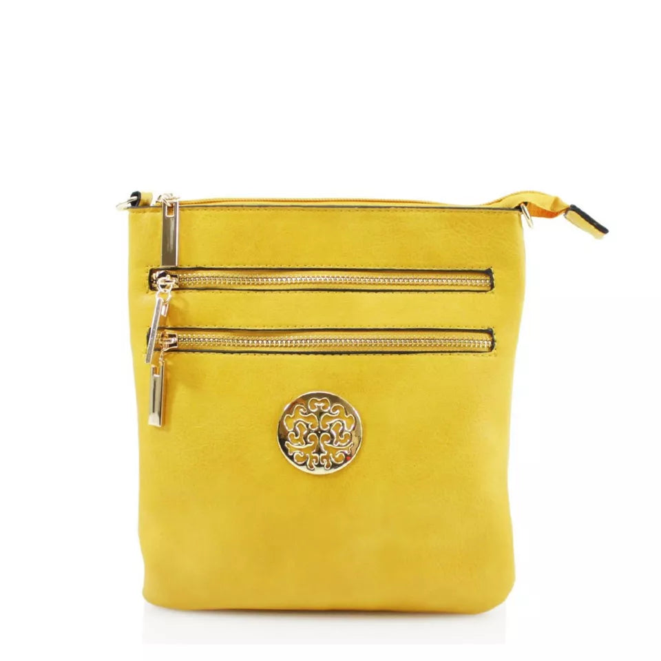 Women's Front Zipped Across Body Bag Messenger Bag Ladies Shoulder Over Bags Detachable Handbags