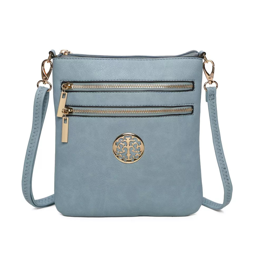 Women's Front Zipped Across Body Bag Messenger Bag Ladies Shoulder Over Bags Detachable Handbags