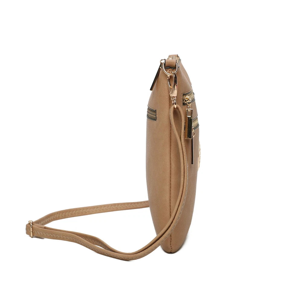 Women's Front Zipped Across Body Bag Messenger Bag Ladies Shoulder Over Bags Detachable Handbags