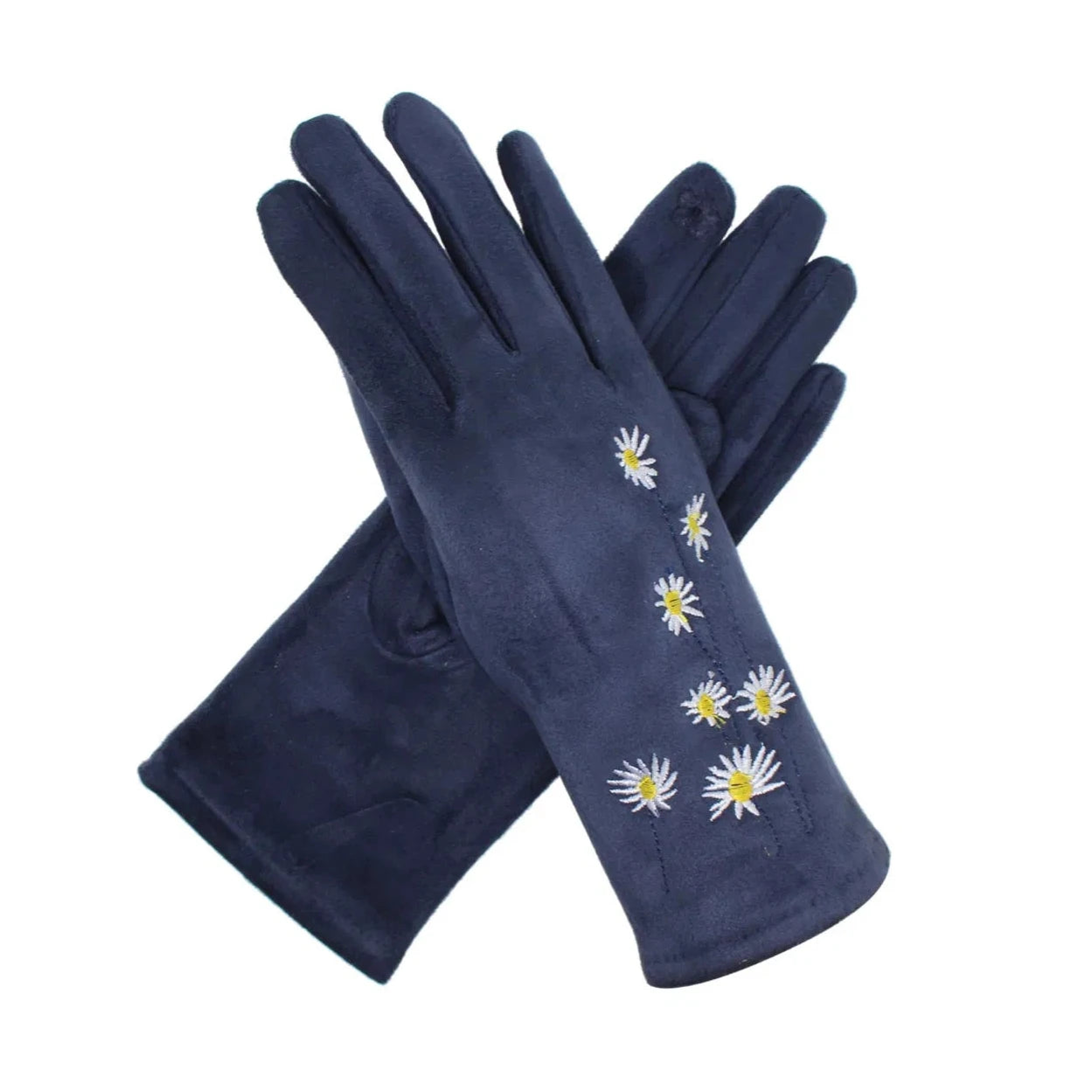 Women Winter Gloves Warm Soft Cosy Thermal Thick Fleece Flower Print Touchscreen Gloves