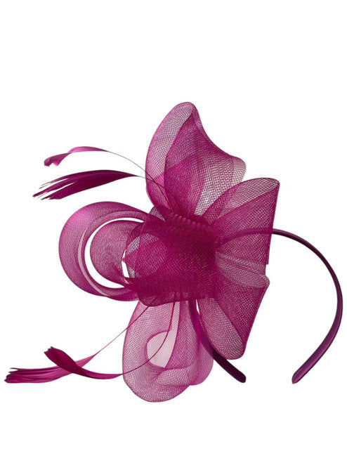 Feather Looped Fascinator Headband Clip Alice Band Ladies Day Weddings Races Royal Ascot