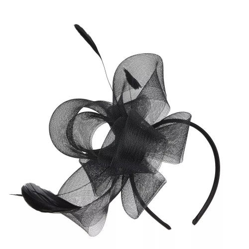 Feather Looped Fascinator Headband Clip Alice Band Ladies Day Weddings Races Royal Ascot