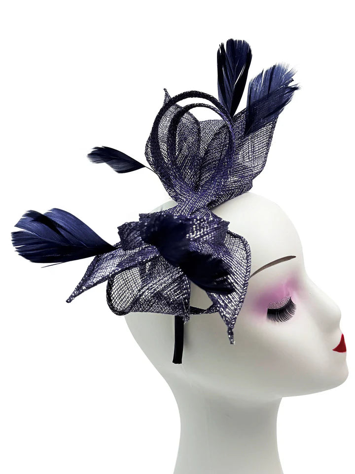 Women's Sinamay Loops Bow Fascinator Headband Clip Alice band Hat Weddings Races Royal Ascot Prom