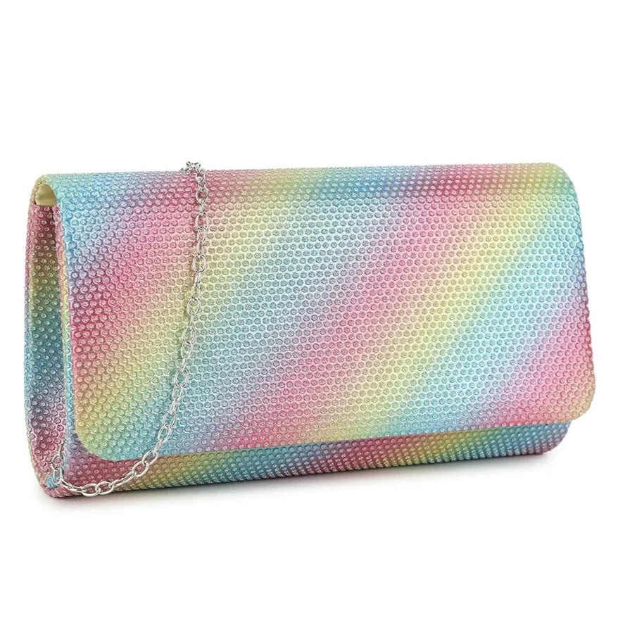 Ladies Glitter Clutch Bag Women's Shoulder Chain Wedding Prom Evening Handbag