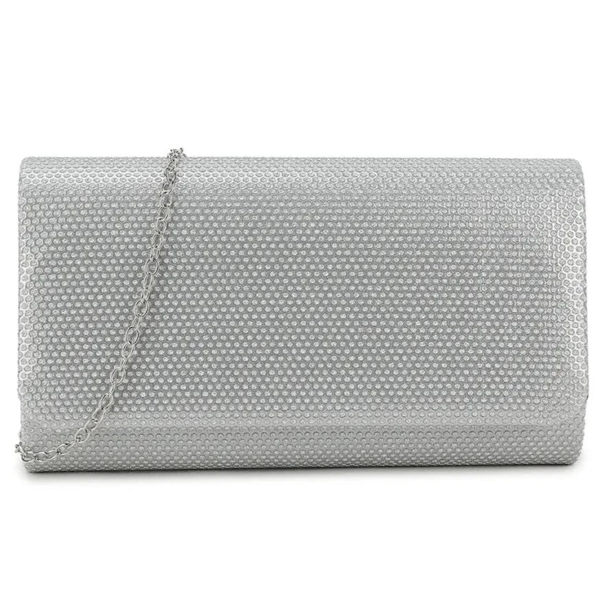 Ladies Glitter Clutch Bag Women's Shoulder Chain Wedding Prom Evening Handbag
