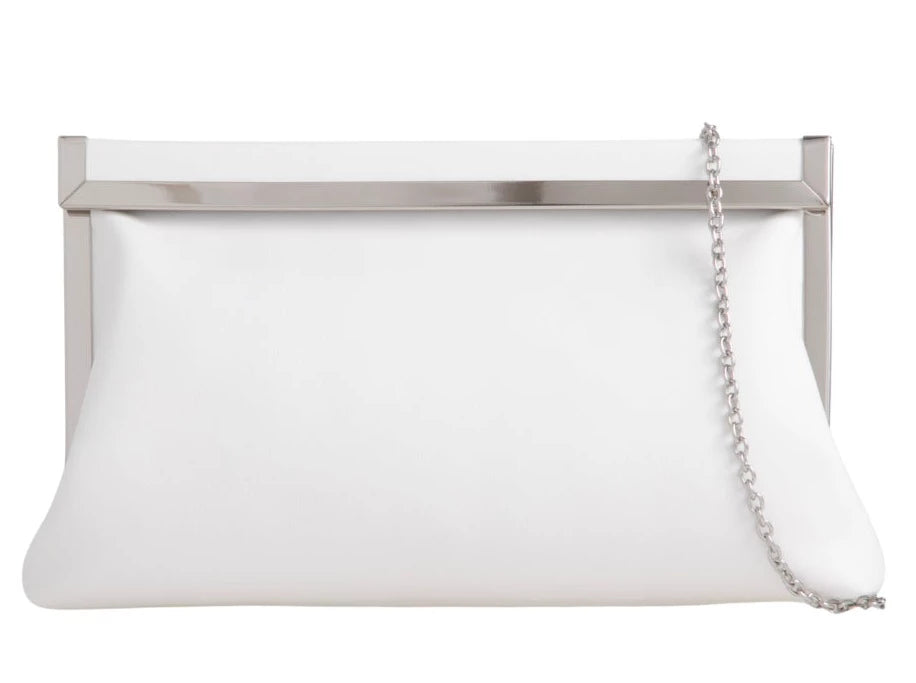 Women's Retro Style Metal Trim Faux Leather Clutch Bag Wedding Prom Evening Party Handbag