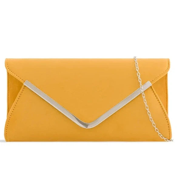 Suede Leather Envelope Clutch Bag Smart Evening Prom Party Handbag For Women