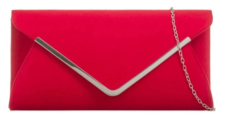Suede Leather Envelope Clutch Bag Smart Evening Prom Party Handbag For Women