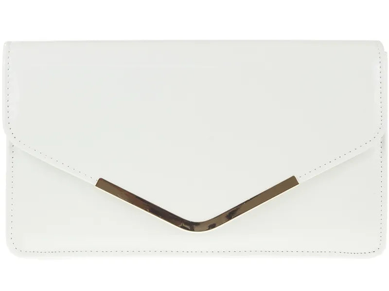 Women's Glossy Patent Leather Envelope Clutch Bag Evening Wedding Party Handbag