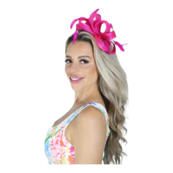 Elegant Looped Wedding Fascinator Clip/Headband Hat Ladies Day Races Royal Ascot UK