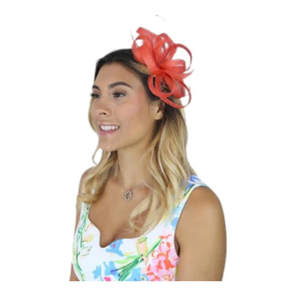 Womens Feather Loops Fascinator Headband & Clip Wedding Ladies Day Prom Royal Ascot Races