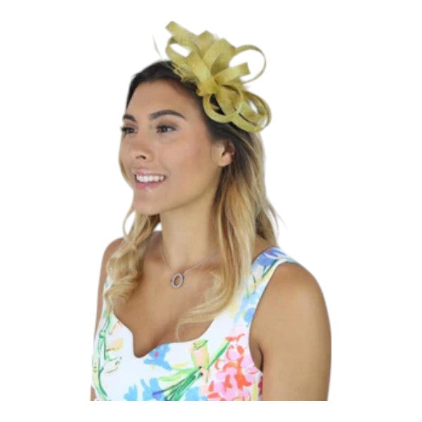 Womens Feather Loops Fascinator Headband & Clip Wedding Ladies Day Prom Royal Ascot Races