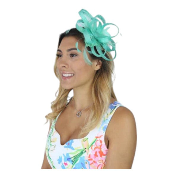 Womens Feather Loops Fascinator Headband & Clip Wedding Ladies Day Prom Royal Ascot Races