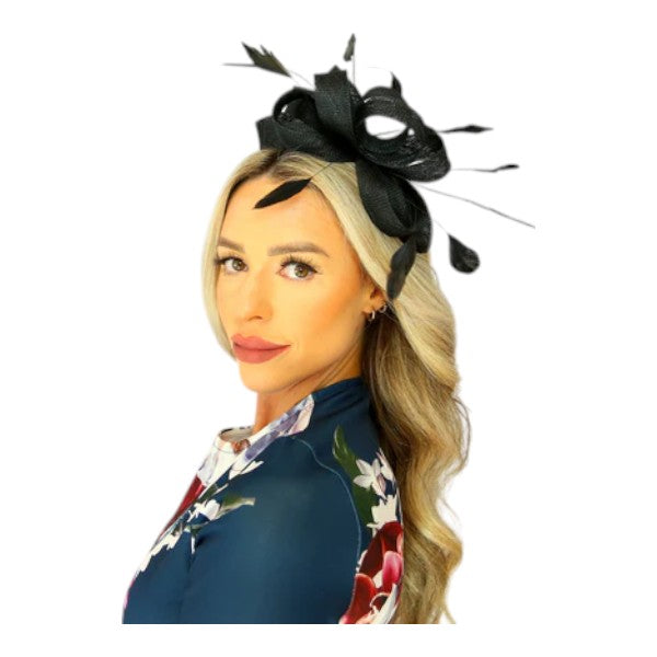 Elegant Looped Wedding Fascinator Clip/Headband Hat Ladies Day Races Royal Ascot UK