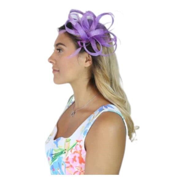 Womens Feather Loops Fascinator Headband & Clip Wedding Ladies Day Prom Royal Ascot Races