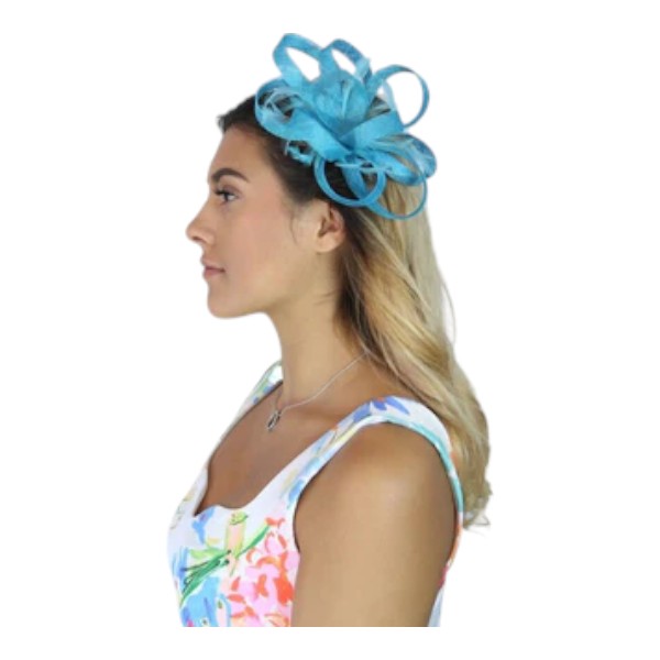Womens Feather Loops Fascinator Headband & Clip Wedding Ladies Day Prom Royal Ascot Races