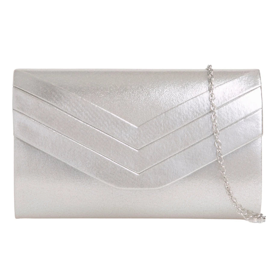 Ladies Faux Suede Envelope Clutch Bag Evening Party Prom Handbag For Women