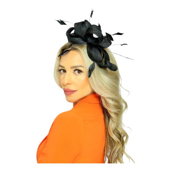 Elegant Looped Wedding Fascinator Clip/Headband Hat Ladies Day Races Royal Ascot UK