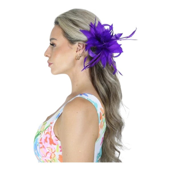 Elegant Small Flower Feathers Fascinator Hair Clip/Pin Ladies Day Wedding Party Prom Races Royal Ascot