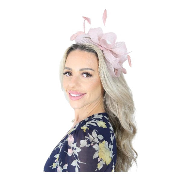 Womens Feather Looped Headband & Clip Fascinator Alice Band Ladies Day Wedding Royal Ascot