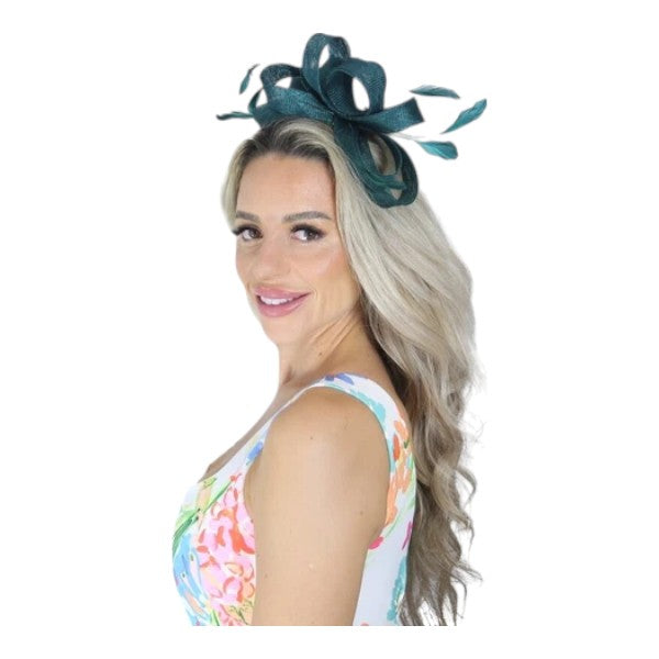 Elegant Looped Wedding Fascinator Clip/Headband Hat Ladies Day Races Royal Ascot UK