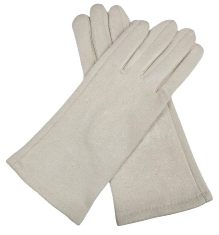 Women Plain Gloves Solid Colour Soft Cozy Warm Faux Suede Gloves  Fleece Touch Screen Gloves