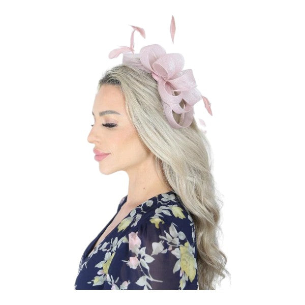 Womens Feather Looped Headband & Clip Fascinator Alice Band Ladies Day Wedding Royal Ascot