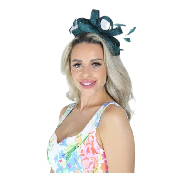 Elegant Looped Wedding Fascinator Clip/Headband Hat Ladies Day Races Royal Ascot UK