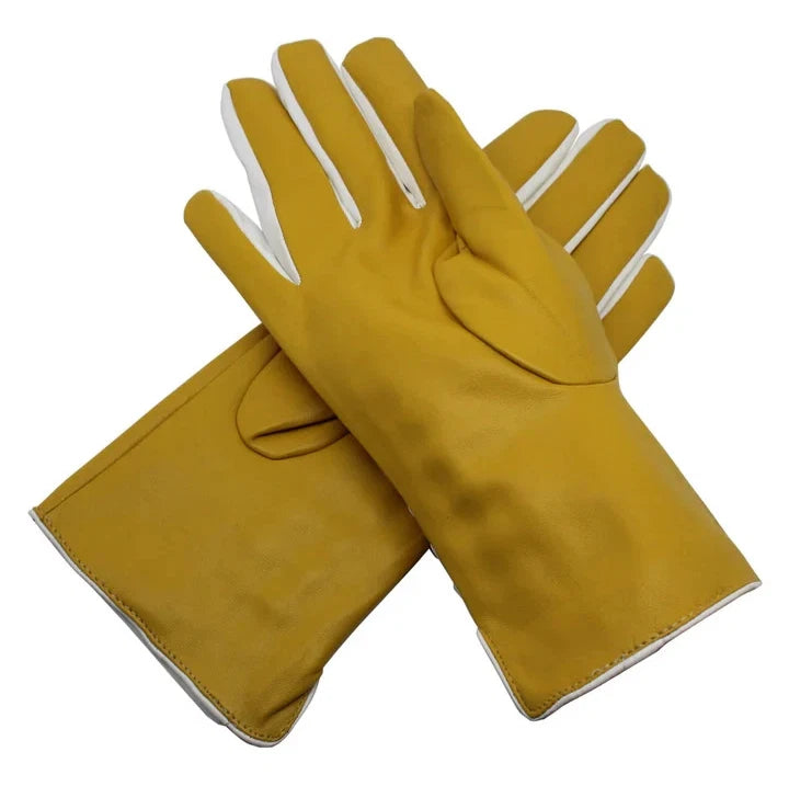 Women Winter Gloves Fleece Comfy Soft Leather Warm Thermal Lined Button Gloves