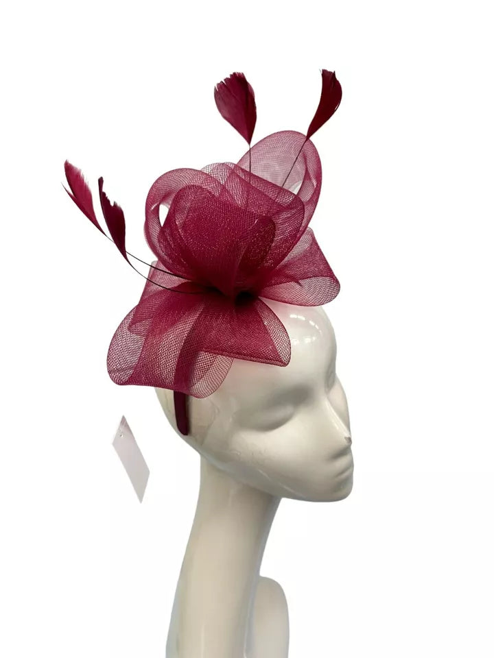 Feather Looped Fascinator Headband Clip Alice Band Ladies Day Weddings Races Royal Ascot