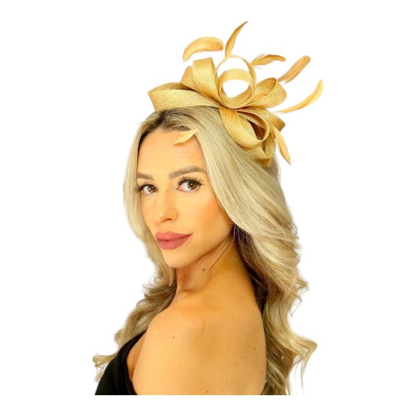 Elegant Looped Wedding Fascinator Clip/Headband Hat Ladies Day Races Royal Ascot UK