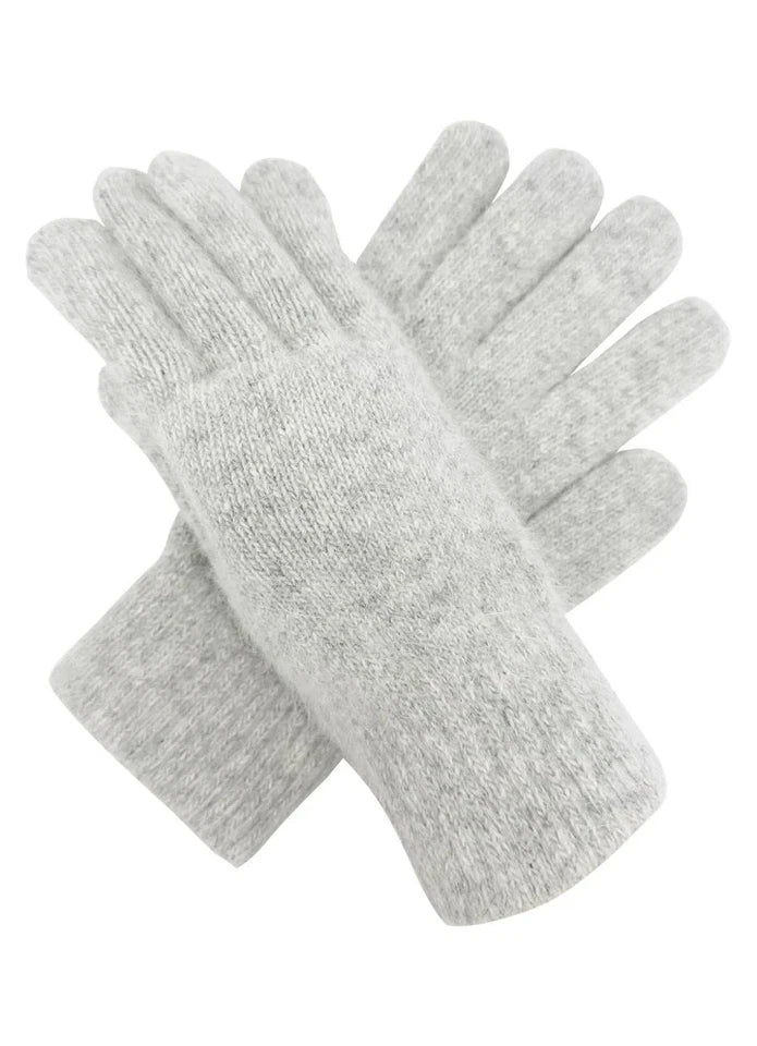 Women  Elegant Soft Plain Winter Gloves Thermal Warm Soft Fleece Lined Ladies Plain Knitted Gloves