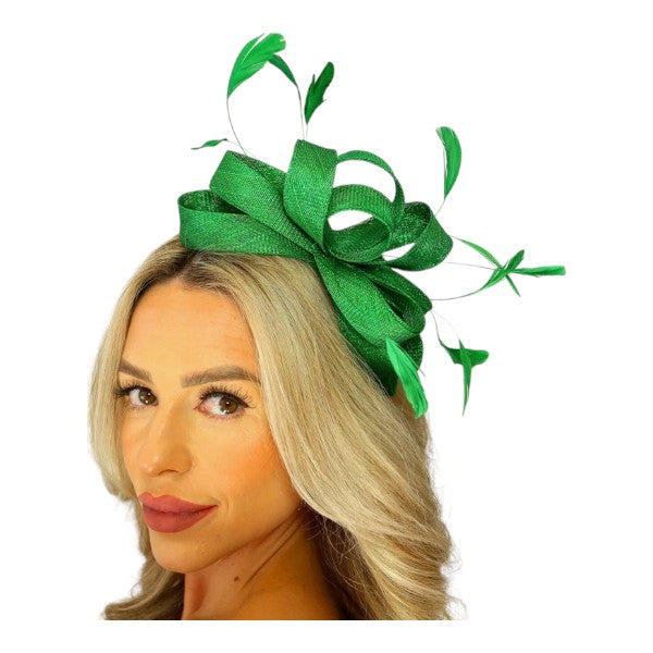 Elegant Looped Wedding Fascinator Clip/Headband Hat Ladies Day Races Royal Ascot UK