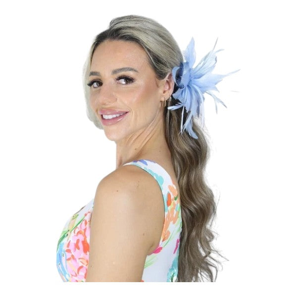 Elegant Small Flower Feathers Fascinator Hair Clip/Pin Ladies Day Wedding Party Prom Races Royal Ascot