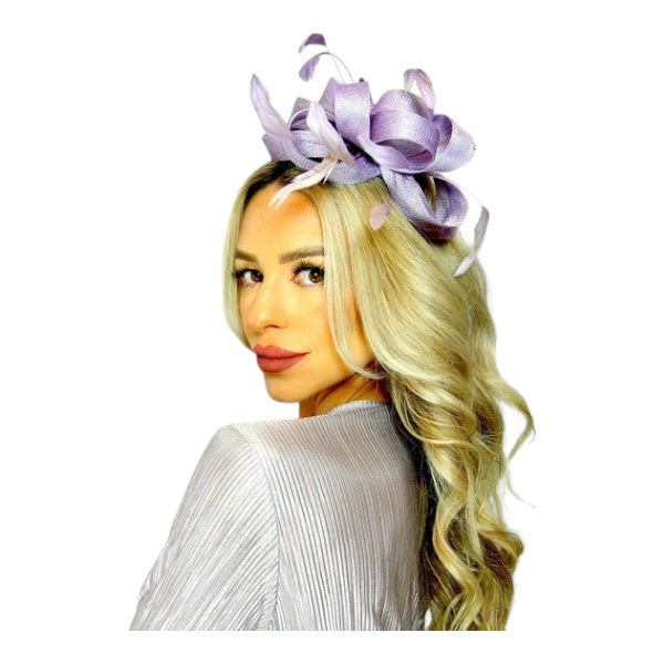 Elegant Looped Wedding Fascinator Clip/Headband Hat Ladies Day Races Royal Ascot UK