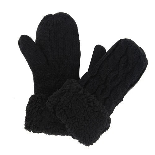 Women's Thicken Woolen Gloves Mittens Ladies Winter Warm Gloves Outdoor Thermal Soft Cosy Gloves