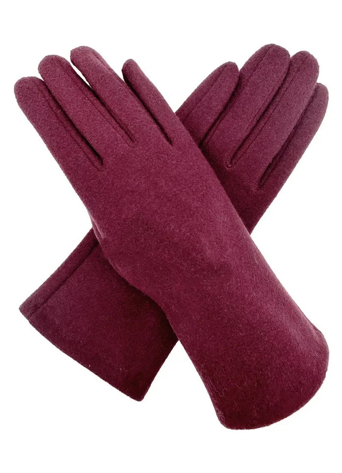 Women Plain Gloves Ladies Solid Colour Soft Cozy Winter Warm Touch Screen Gloves