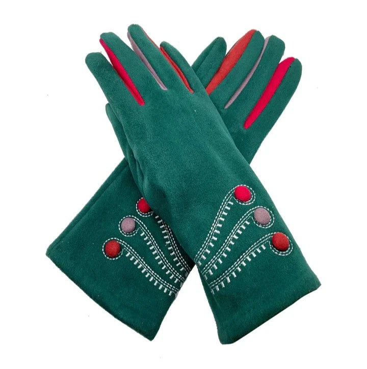 Women Fleece Lined Cosy Colourful Fashion Gloves Ladies Winter Warm Gloves Touch Screen